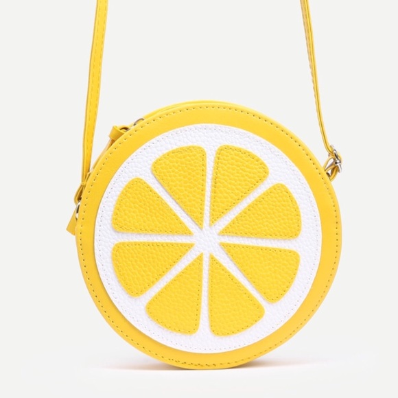 Yellow Lemon Shaped Crossbody Bag - Picture 1 of 8